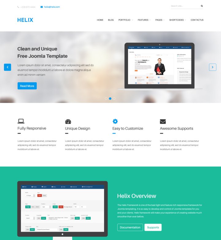 home-page helix 3 Joomla 3.4