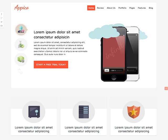 Shaper Appico - Responsive Joomla App Template