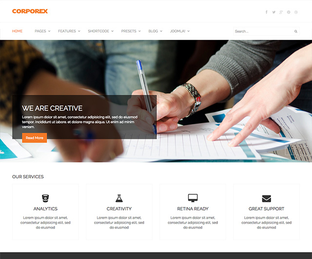 Shaper Corporex - Agency & Business Joomla Template