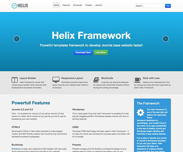 Shaper Helix - II - Joomla Templates Framework