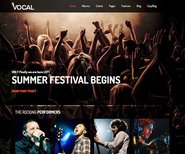 Shaper Vocal - Music Events & Dance and Night Club Joomla Template