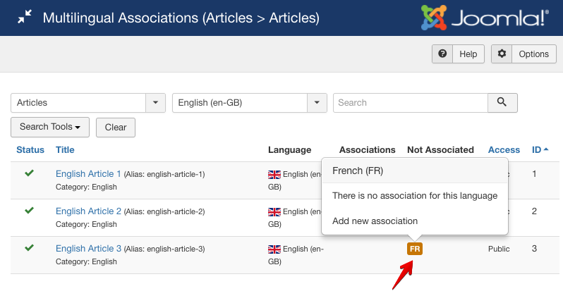 How to use new Multilingual Associations feature of Joomla 3.7