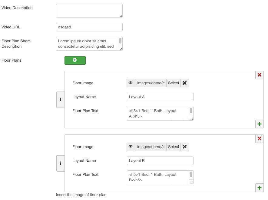 New property details add