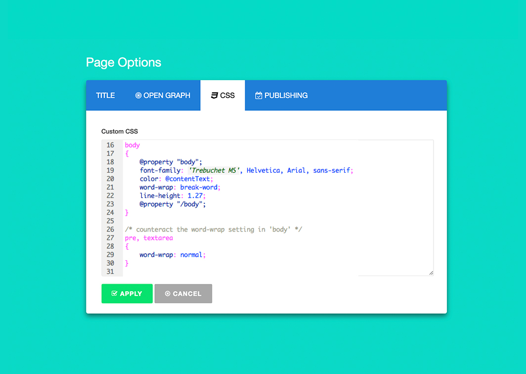 Page CSS