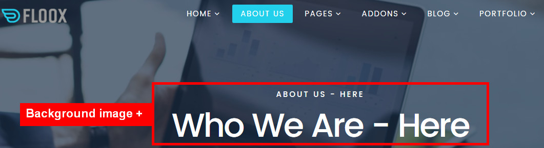 background image + titles in Floox pages