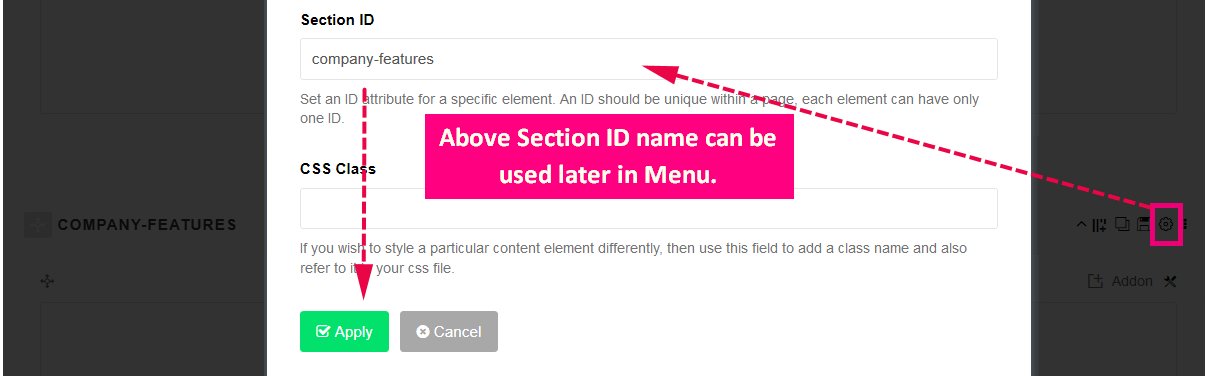 Section ID Name
