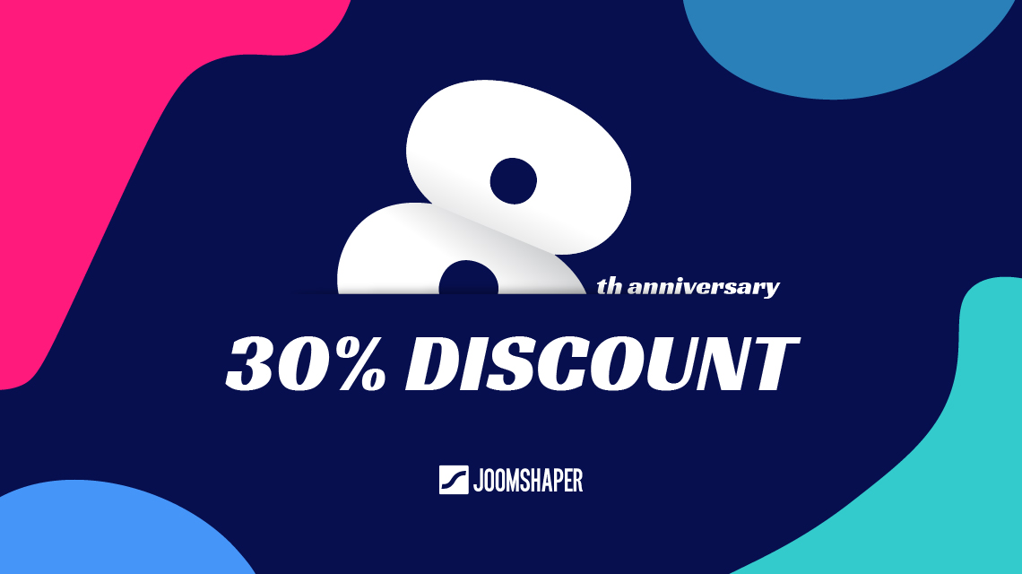 [Expired] Enjoy big discount in JoomShaper’s 8th birthday celebration! 