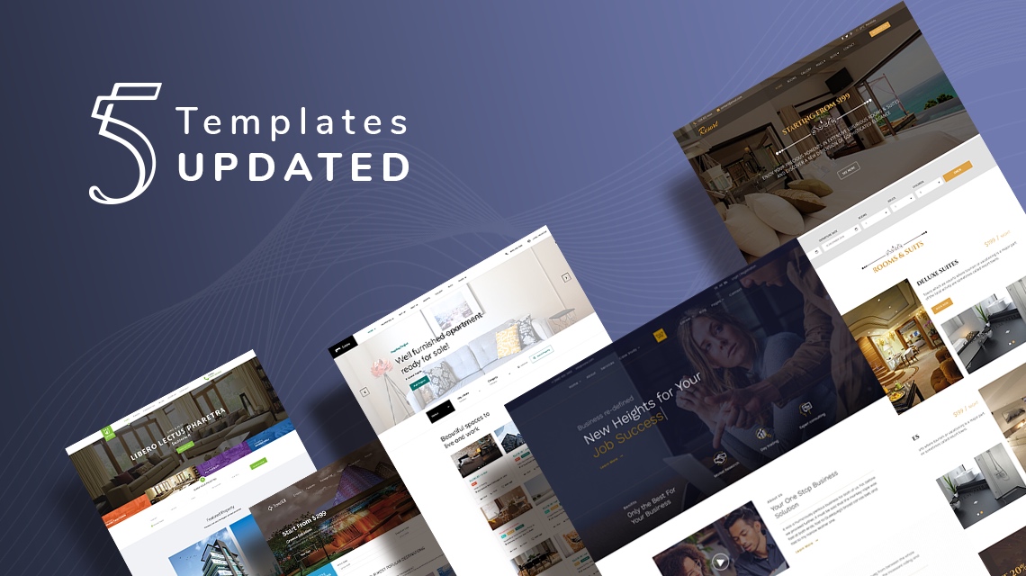 Update: 5 more Joomla templates receive latest improvements
