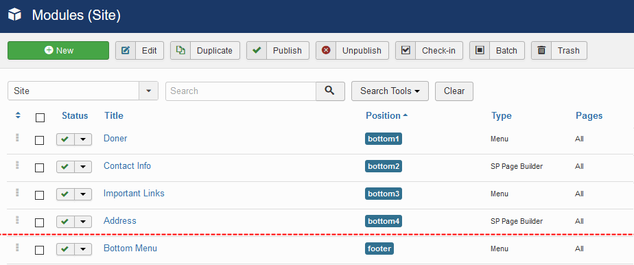 Bottom and Footer | Giver - Documentation | JoomShaper