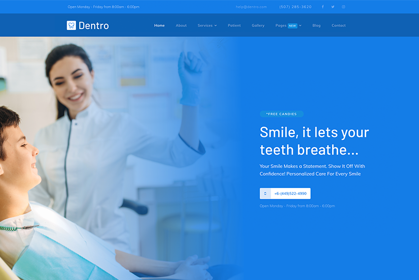 Joomla dentist website Template