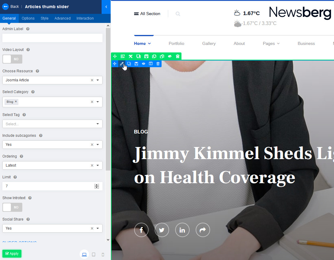 Newsberg Front-end Editor