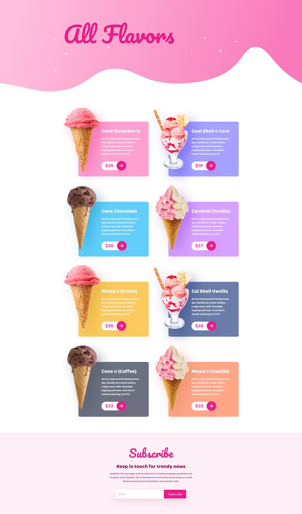 Introducing Ice Cream Parlour A Free Layout Bundle For Sp Page Builder Pro Joomshaper