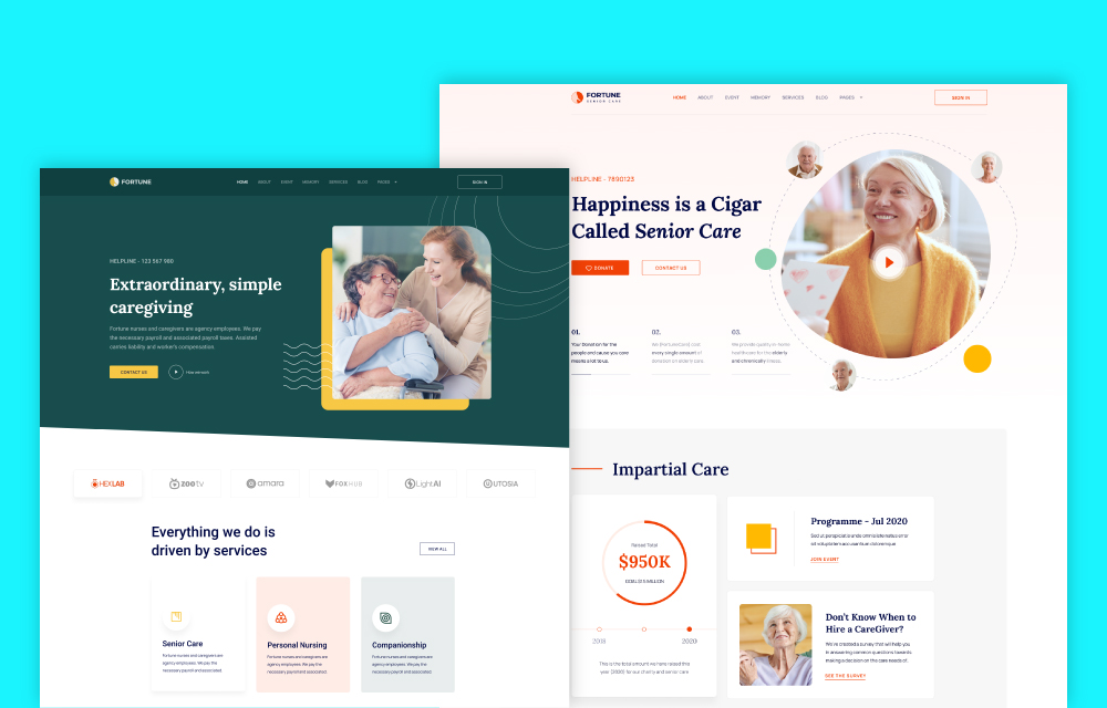 Introducing Fortune: An Elderly Care and Oldage Home Joomla Template For Agencies & Non-profits