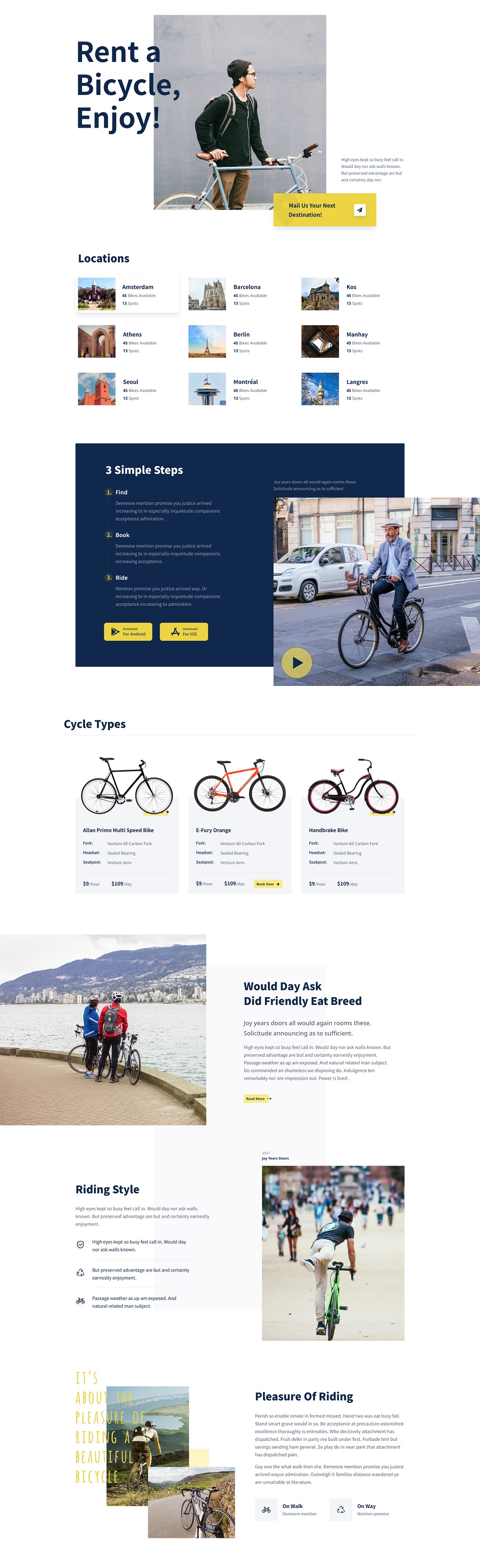 Bicycle Rental layout bundle
