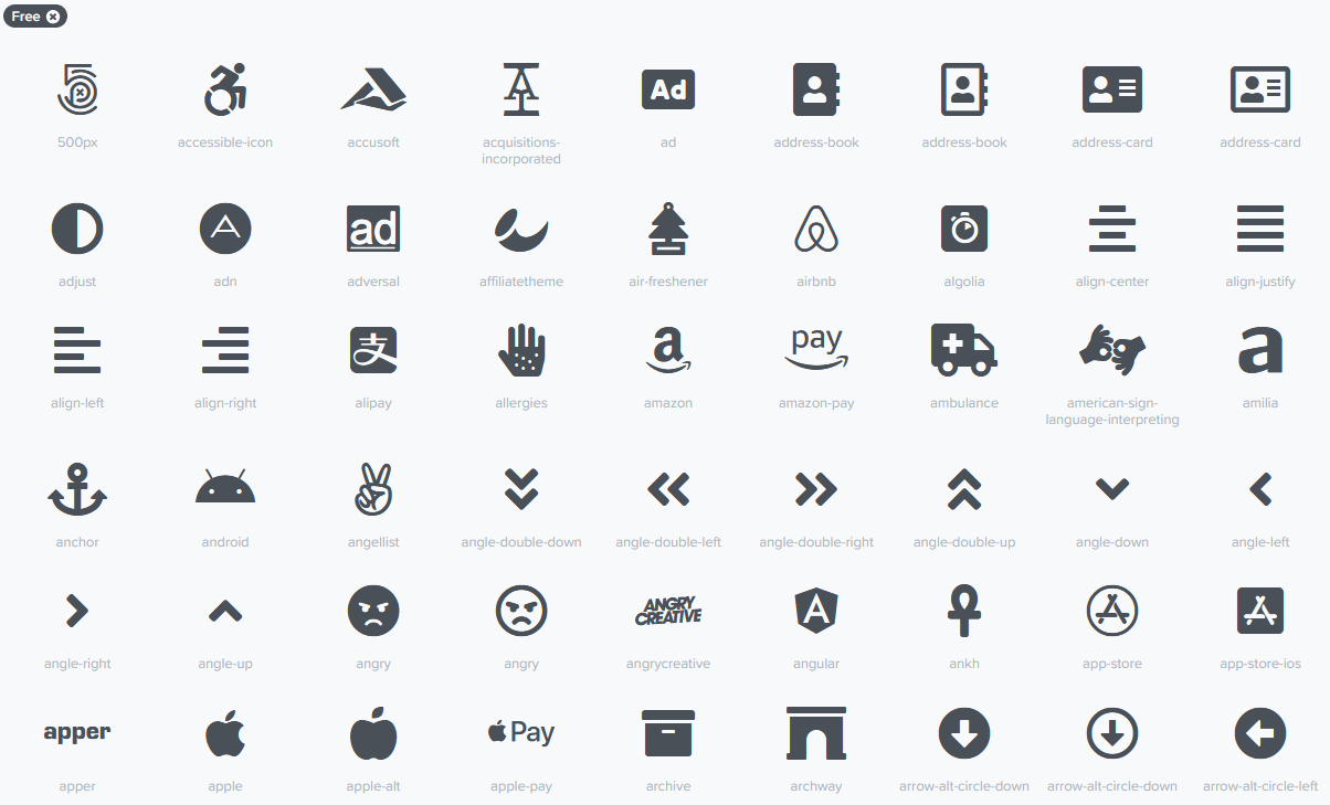 Icons (FontAwesome 5) | SP Page Builder (Pro)  - Documentation |  JoomShaper