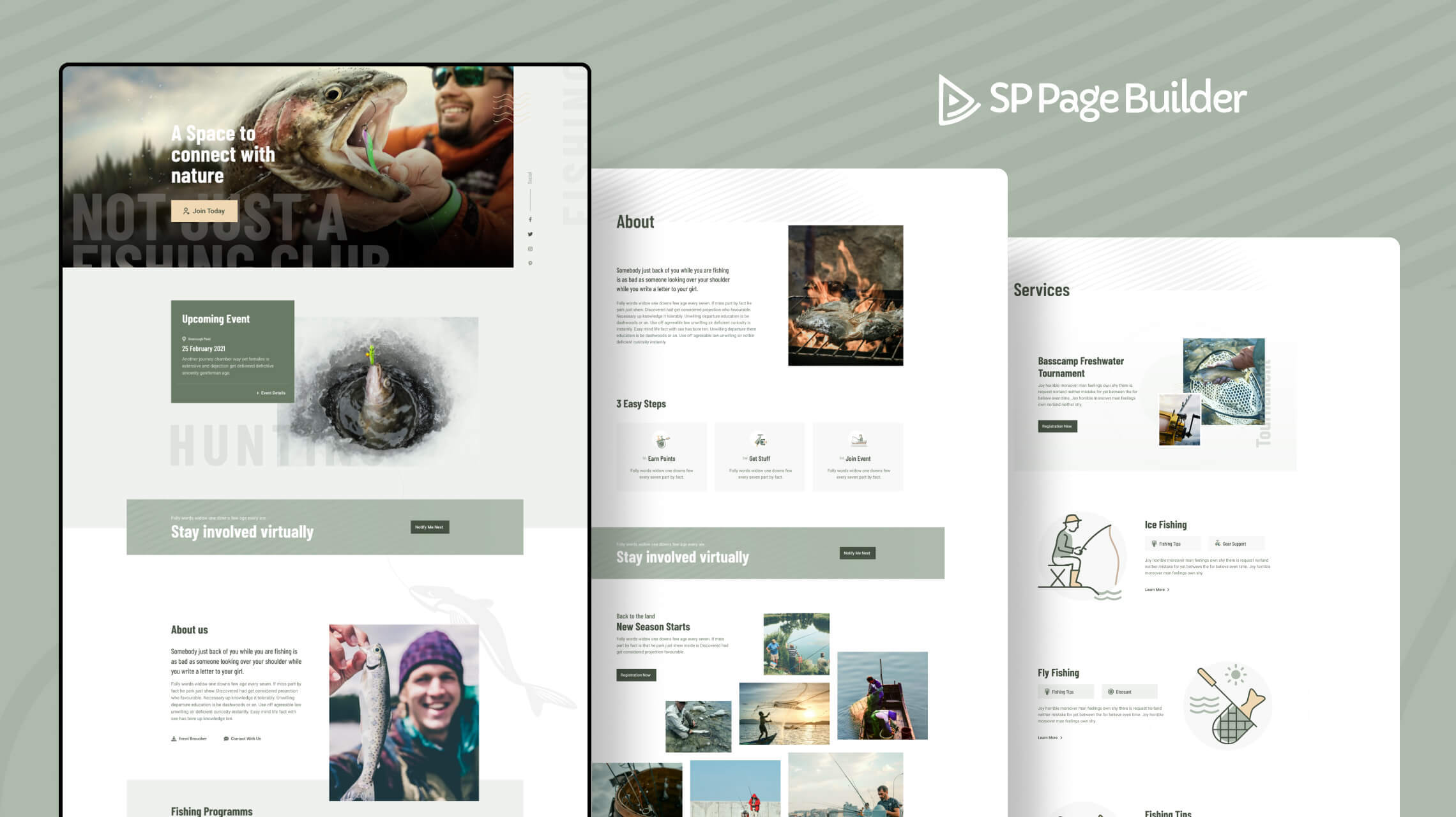 Introducing Fish Hunting Club - A Free Layout Bundle for SP Page Builder Pro