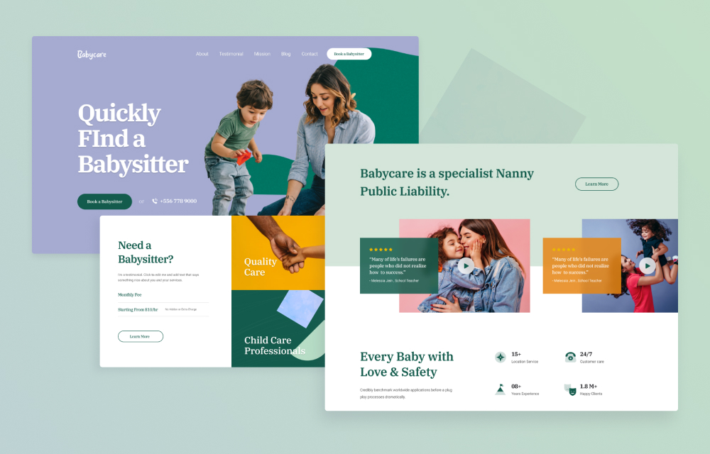 Joomla Template for BabySitters and Child Care Websites
