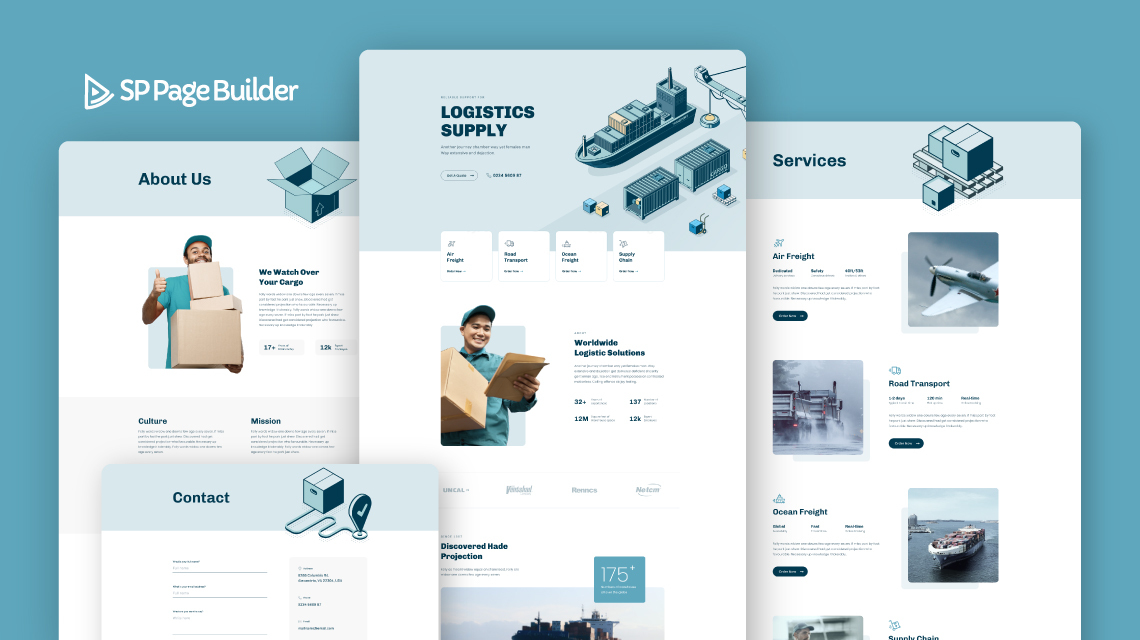 Introducing Logistics - A Free Layout Bundle for SP Page Builder Pro