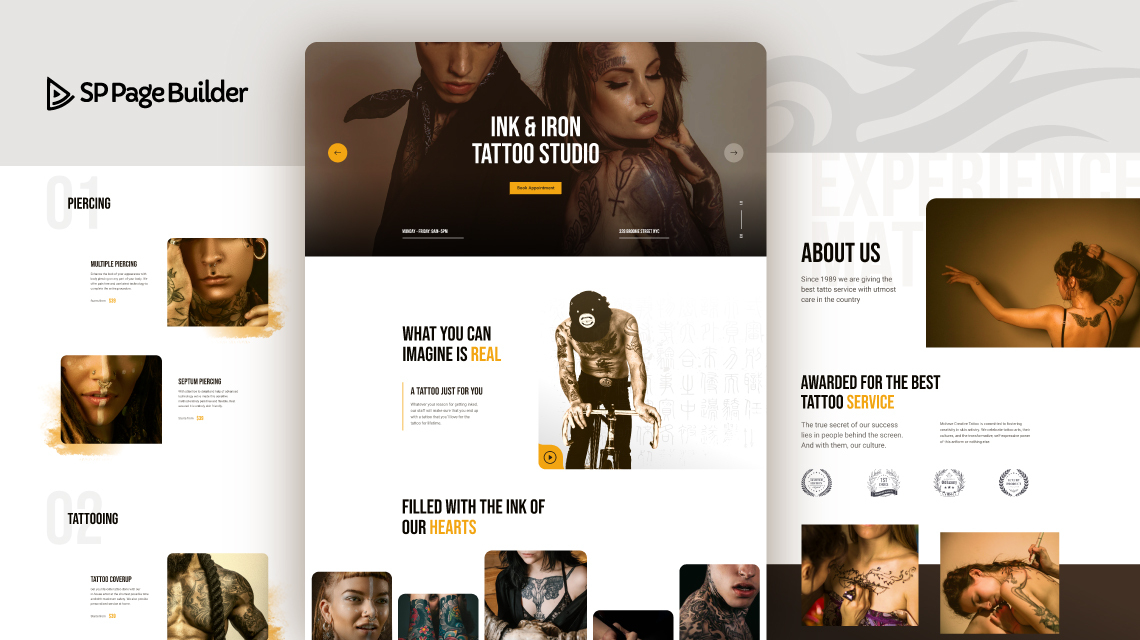 Introducing Tattoo Studio - A Free Layout Bundle for SP Page Builder Pro