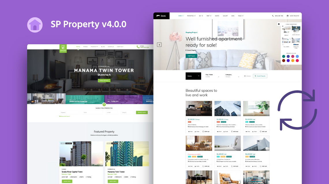 SP Property Component and a Couple of Joomla Templates Updated With Improvements & Fixes