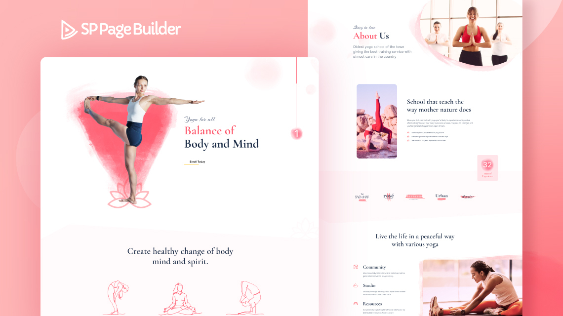 Introducing Yoga School - A Free Layout Bundle for SP Page Builder Pro