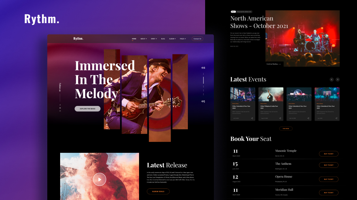Introducing Rythm: Music Band Joomla Template for Musicians and Music Events