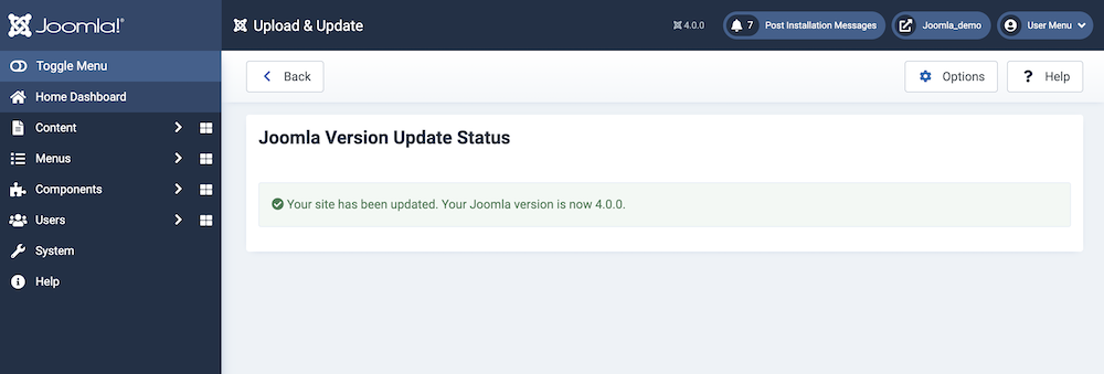 How to update to Joomla 4