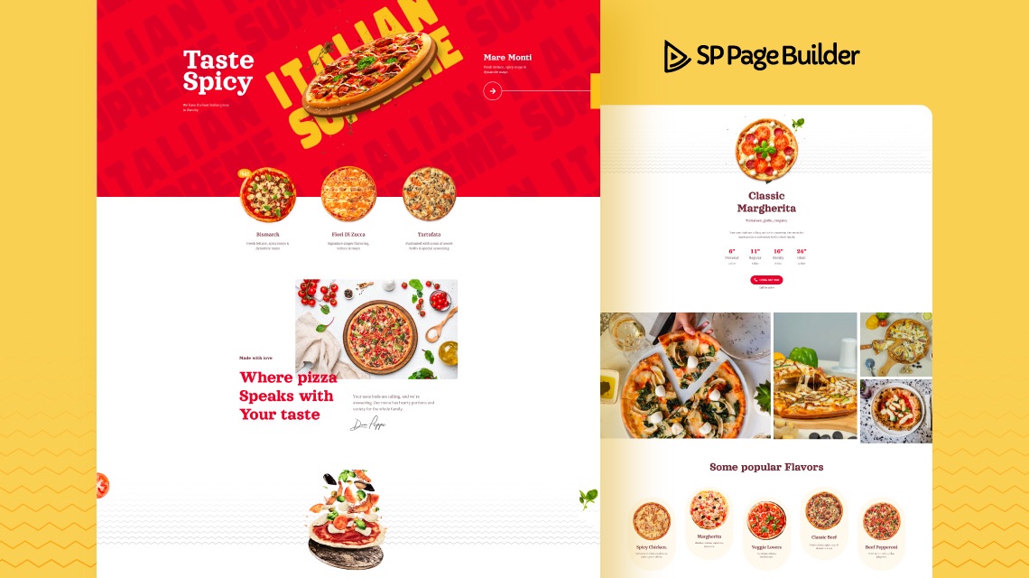 Introducing Pizza - A Free Layout Bundle for SP Page Builder Pro
