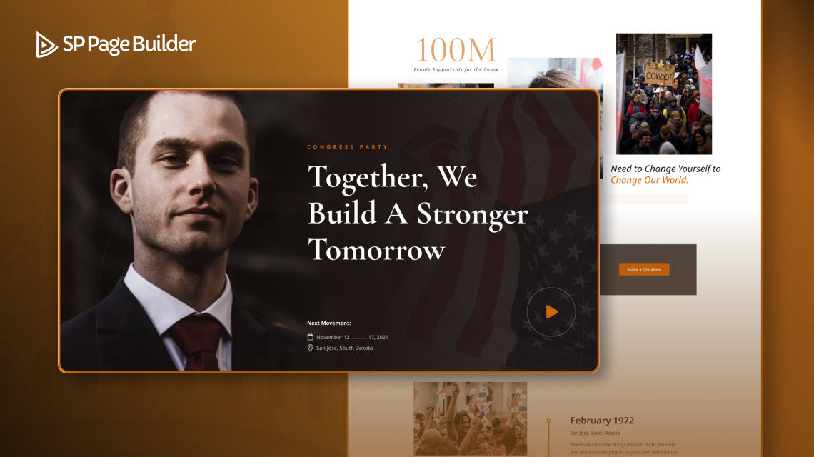 Introducing Political Party - A Free Layout Bundle For SP Page Builder Pro