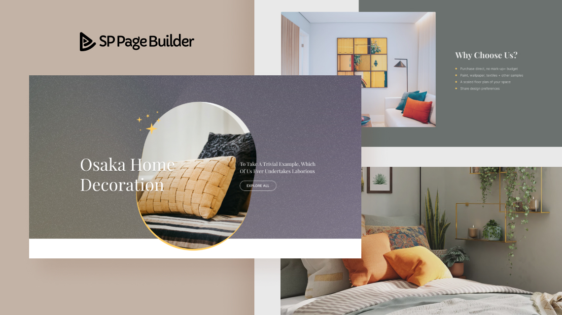 Home Decor A Free Layout Bundle For Sp Page Builder Pro Users Joomshaper - Home Decor Photos Free