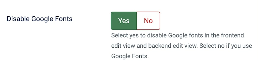 Google Fonts Off