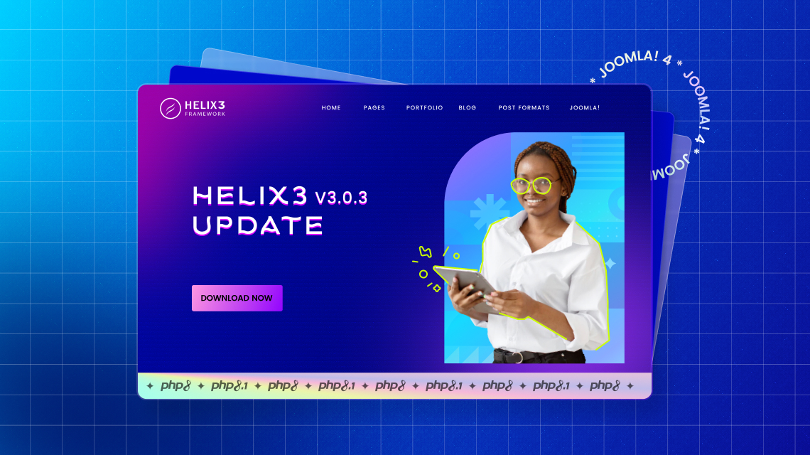 Helix3 v3.0.3 Harnessed With the Latest PHP & Joomla 4 Compatibility