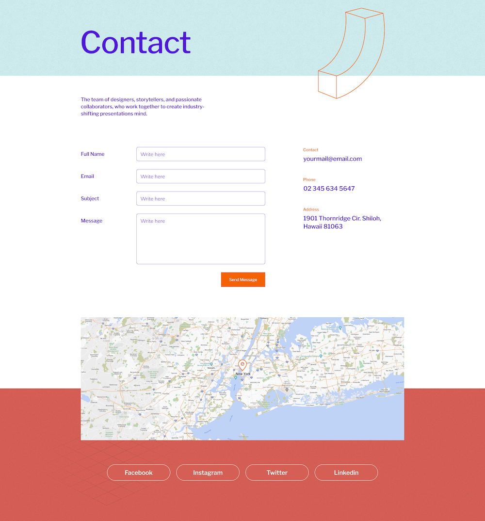 Tech Agency Contact Page