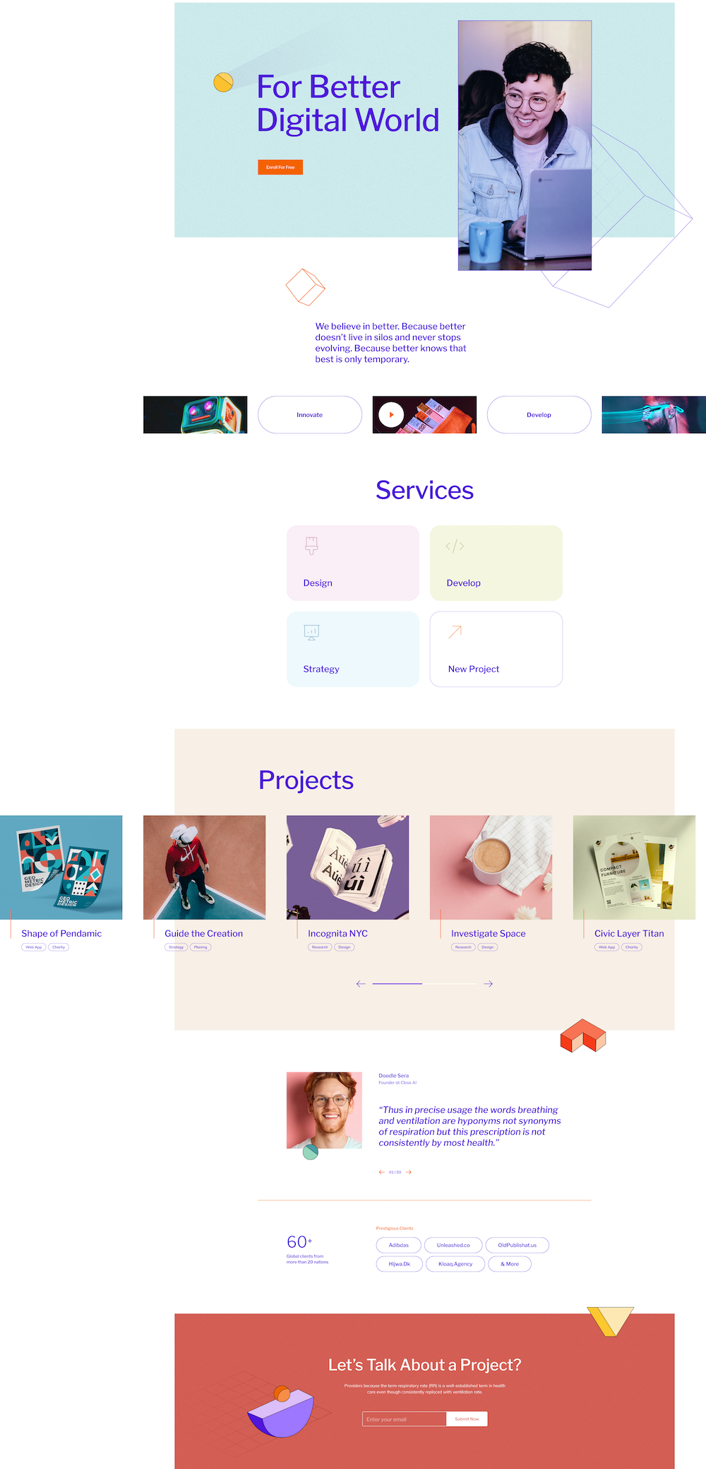 Tech Agency Home Page