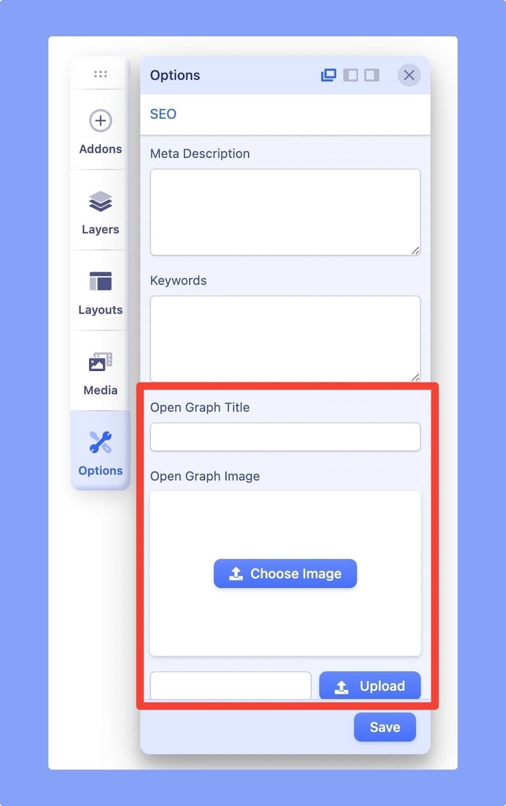 Open Graph Settings for SP Page Builder