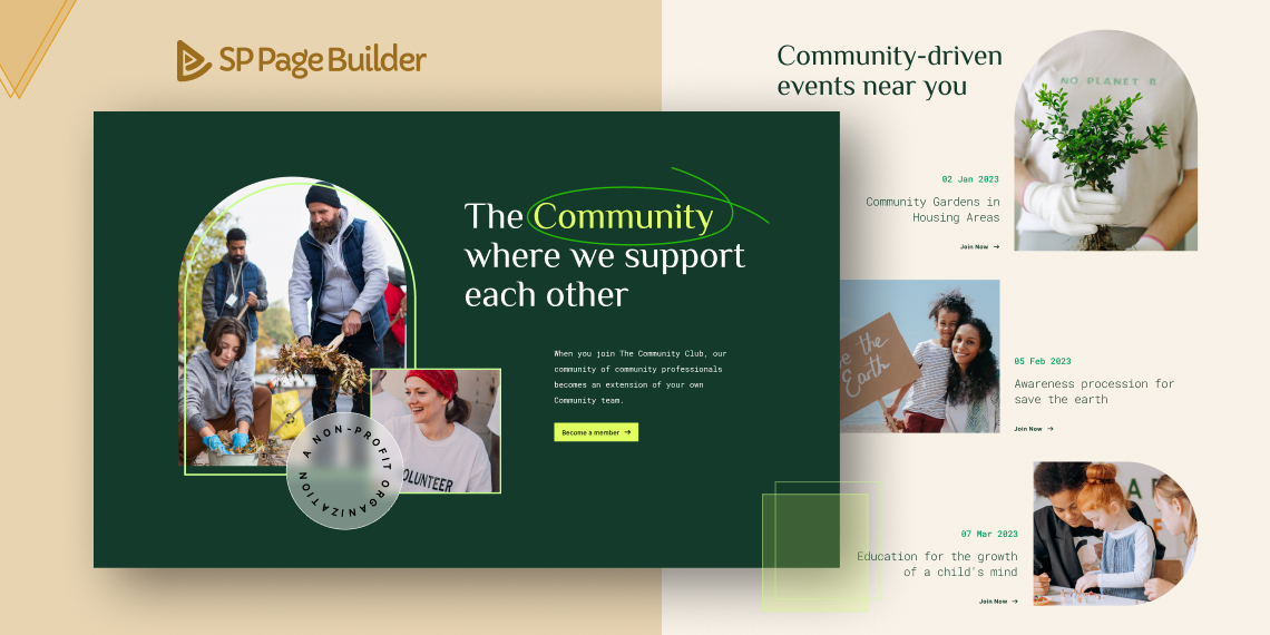 Introducing Community Club - A Free Layout Bundle for All SP Page Builder Pro Users