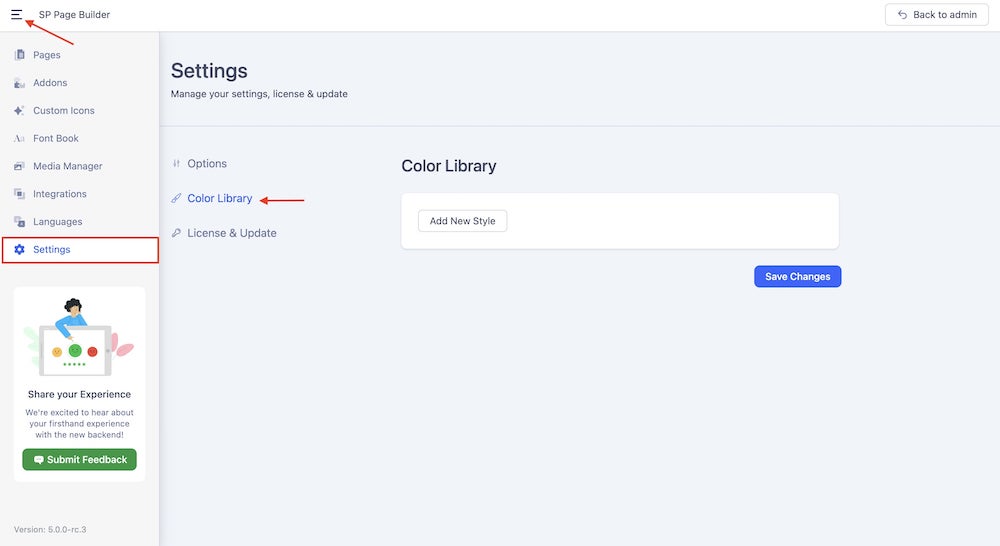 SP Page Builder 5 Color Library