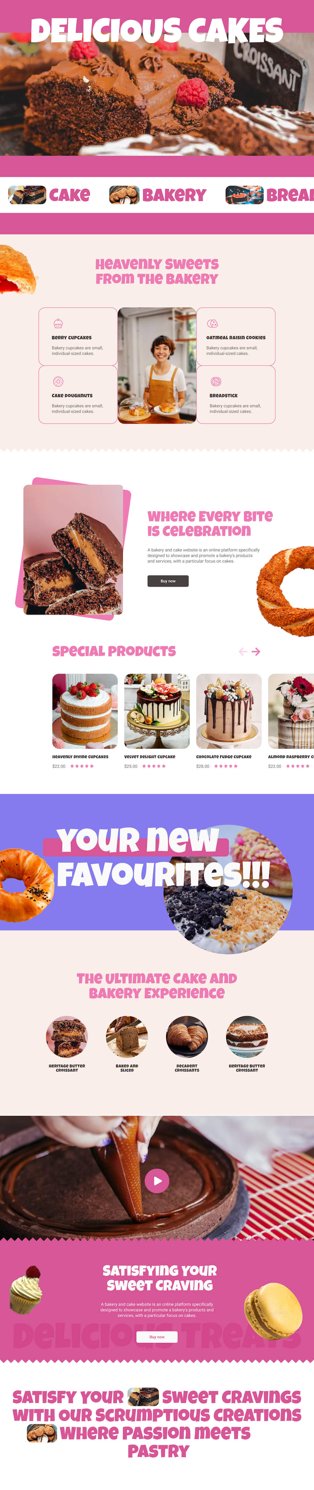 Cake & Bakery layout bundle