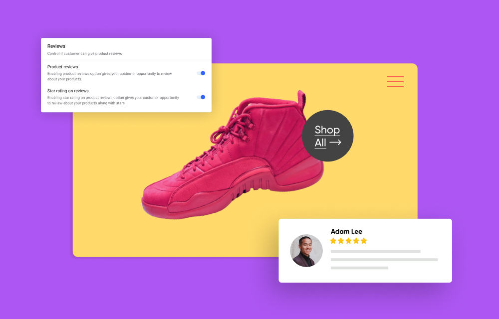 Display and manage product reviews 