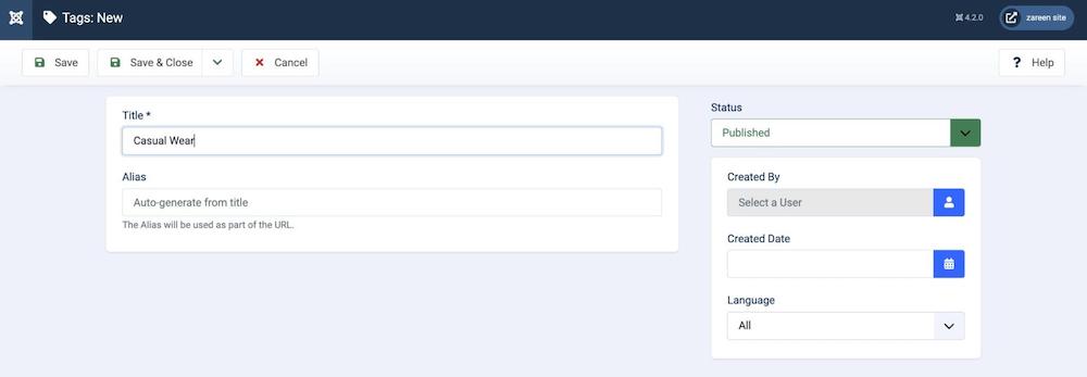 Creating Tags in EasyStore 