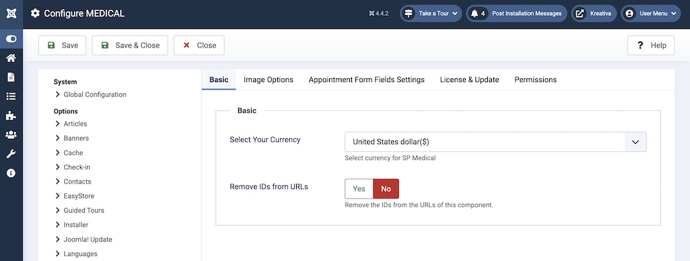 SP Medical Global Configuration Basic