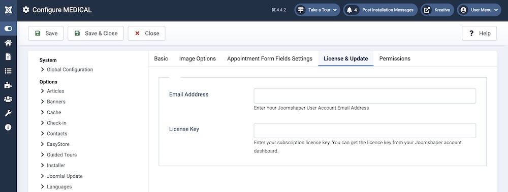 SP Medical Global Configuration License & Update