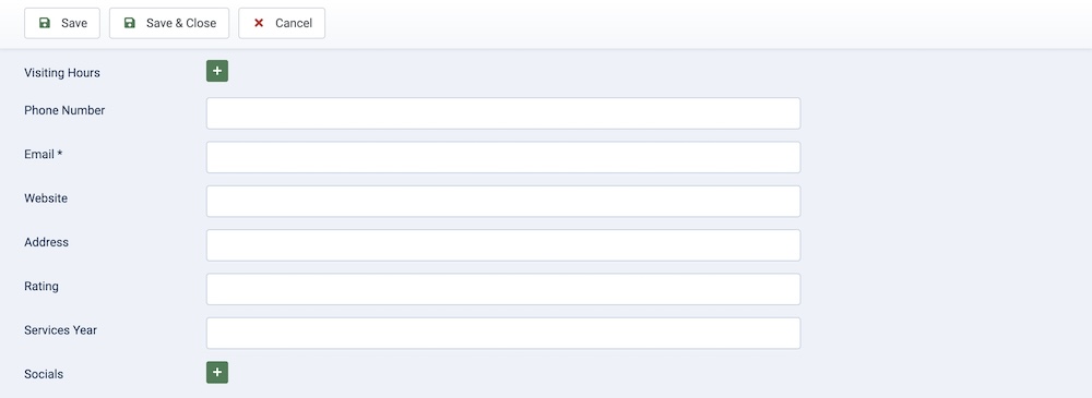 SP Medical Specialists Additional Settings