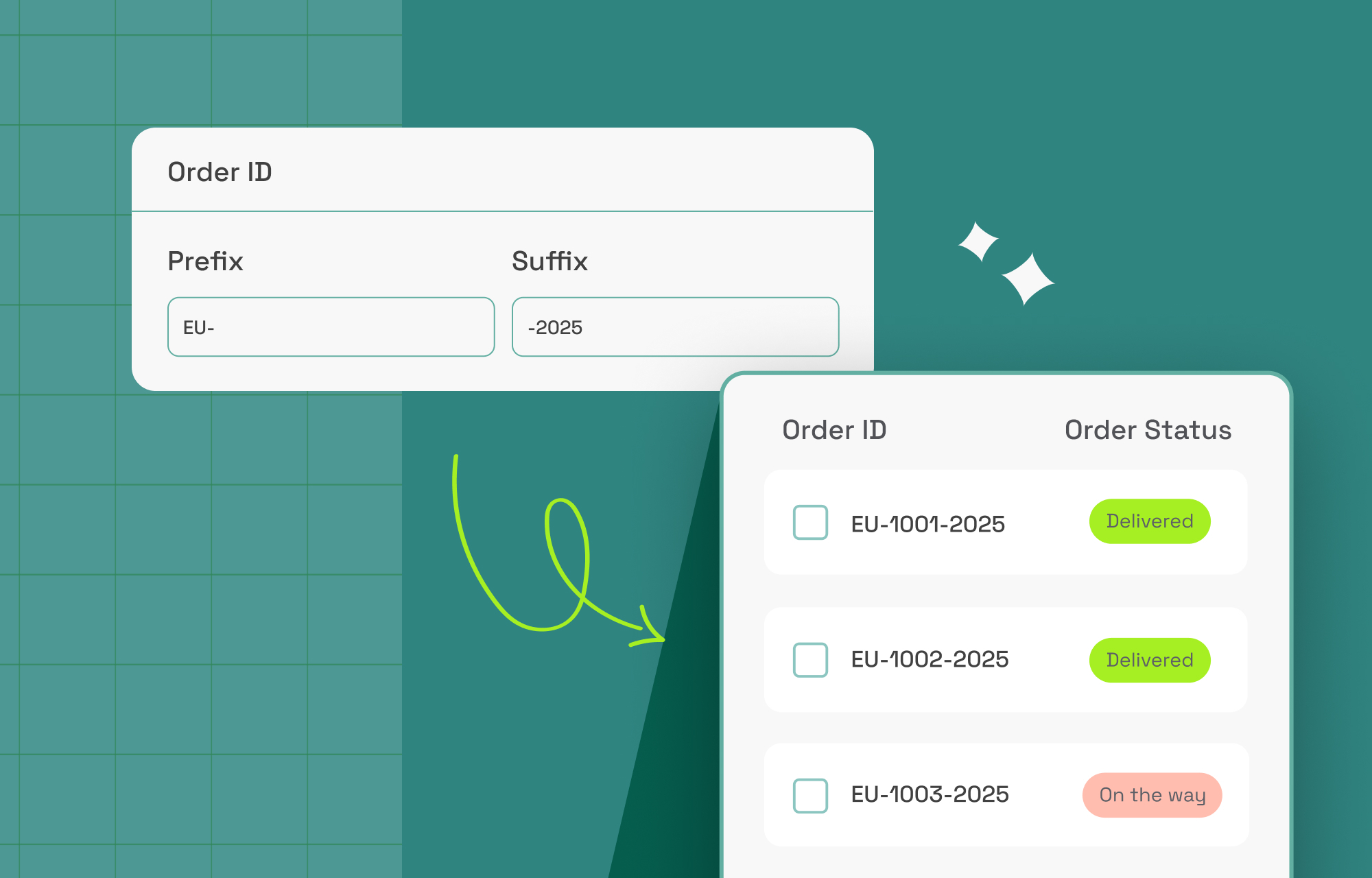 Order ID Suffix and Prefix Support