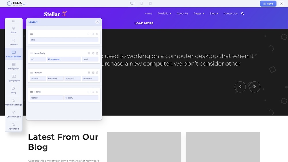 Layout in Stellar Template Layout in Stellar Template