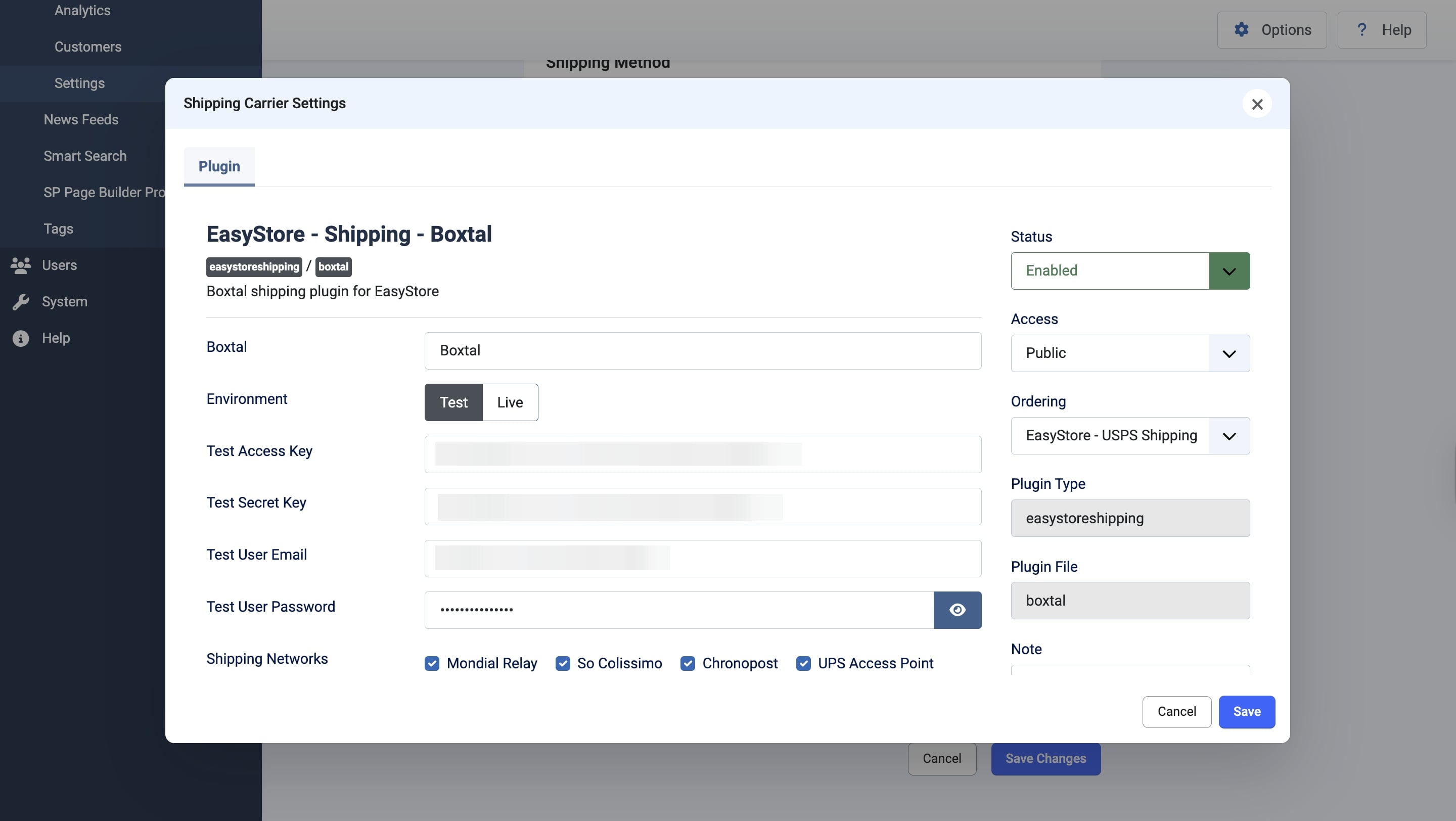 Configuring Boxtal Shipping Carrier