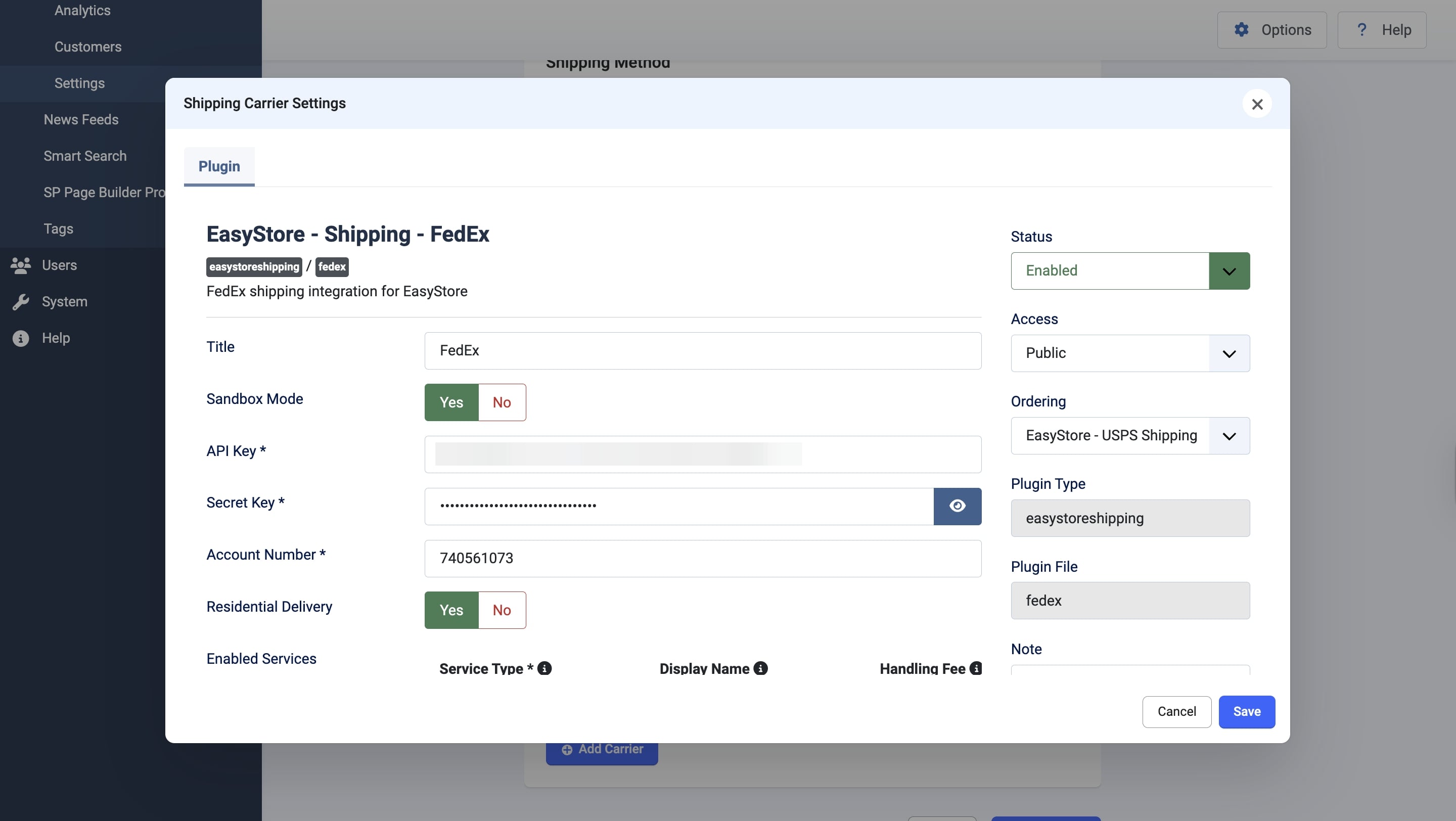 Configuring FedEx Shipping Carrier