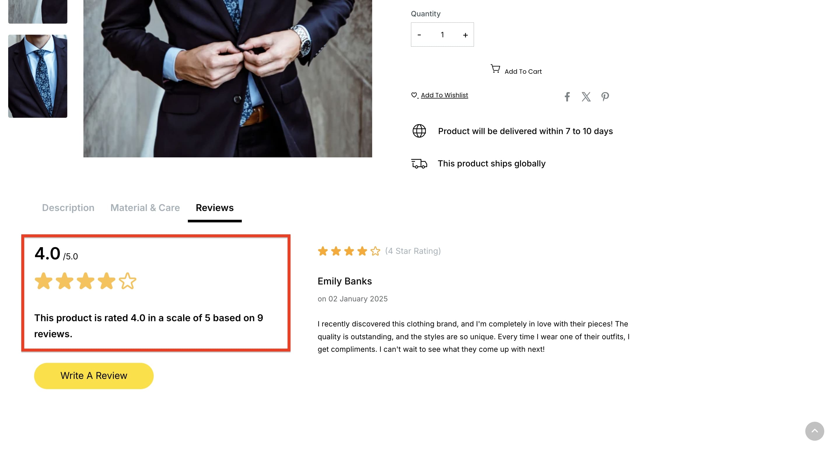 Review Summary Addon