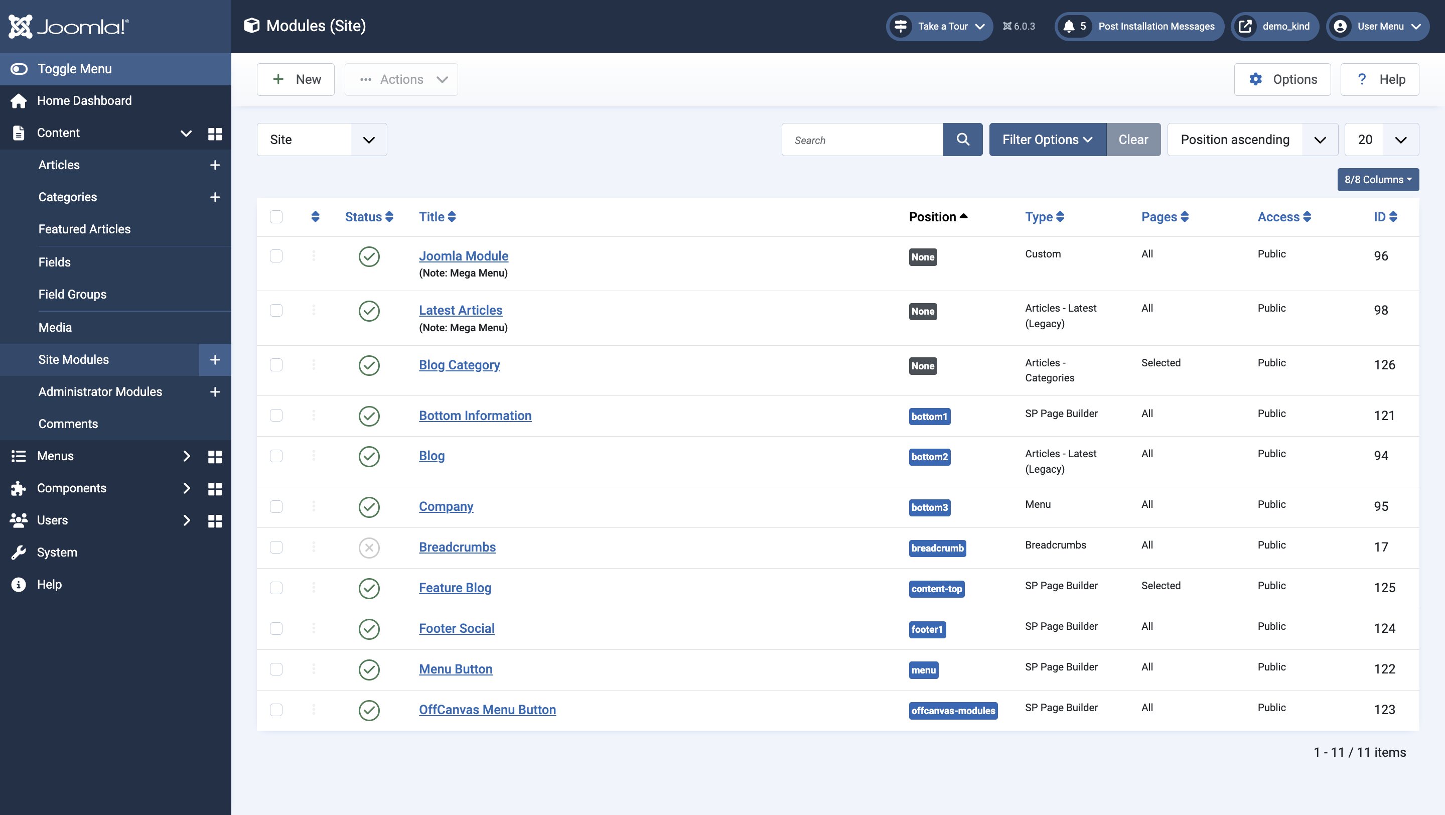 Site Modules Used in Kind Template Site Modules Used in Kind Template