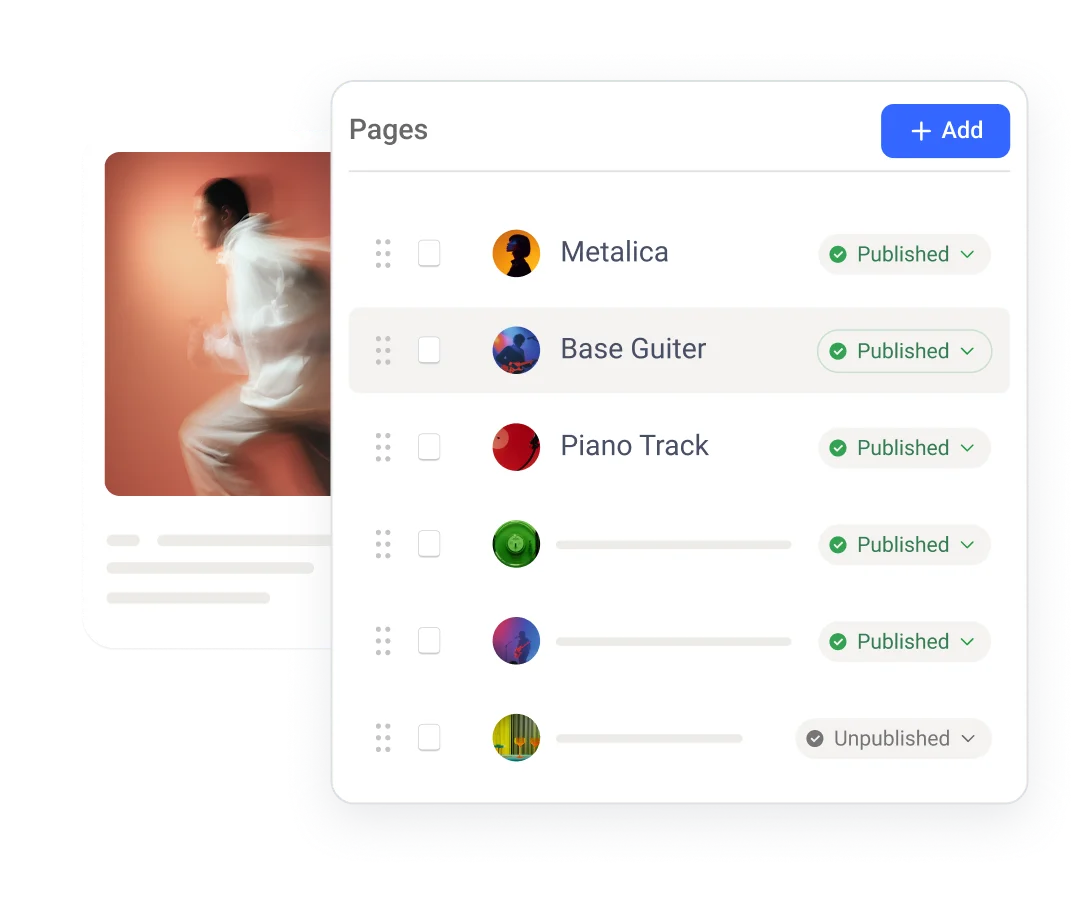 Create index pages